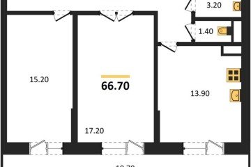 Фото №1: 2-комнатная квартира 67 м² - Краснодар, мкр. 9-й километр, ул. Ярославская, 115лит5