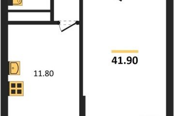 Фото №1: 1-комнатная квартира 42 м² - Краснодар, мкр. 9-й километр, ул. Ярославская, 115лит5