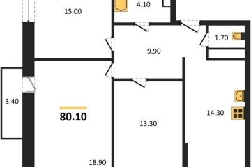 Фото №1: 3-комнатная квартира 80 м² - Краснодар, мкр. 9-й километр, ул. Ярославская, 115лит5