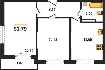 Фото №1: 2-комнатная квартира 51 м² - Краснодар, мкр. Карасунский внутригородской округ, 
