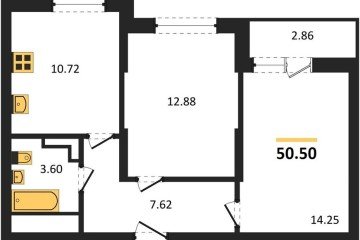 Фото №1: 2-комнатная квартира 50 м² - Краснодар, мкр. Карасунский внутригородской округ, 