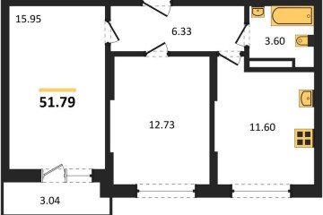 Фото №1: 2-комнатная квартира 51 м² - Краснодар, мкр. ЖК Смородина, ул. имени Владимира Жириновского