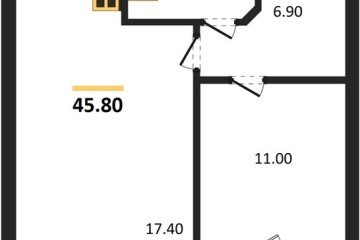 Фото №1: 1-комнатная квартира 45 м² - Краснодар, мкр. Прикубанский внутригородской округ, ул. Героя Владислава Посадского, 17