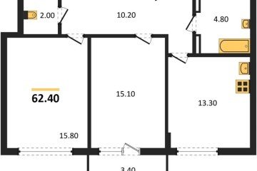 Фото №1: 2-комнатная квартира 62 м² - Краснодар, мкр. Прикубанский внутригородской округ, ул. Героя Владислава Посадского, 17