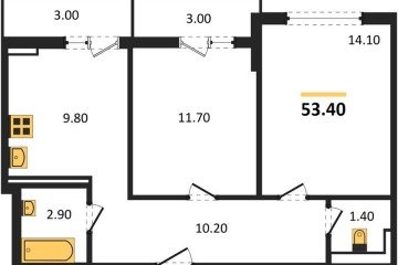 Фото №1: 2-комнатная квартира 53 м² - Краснодар, мкр. Прикубанский внутригородской округ, ул. Героя Владислава Посадского, 17