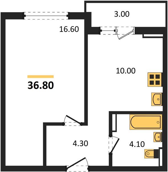 Фото №1: 1-комнатная квартира 36 м² - Краснодар, ЖК Парк у Дома, ЖК Бауинвест, жилой комплекс Бауинвест, жилой комплекс Парк У Дома, мкр. Прикубанский внутригородской округ, ул. Героя Владислава Посадского, 17