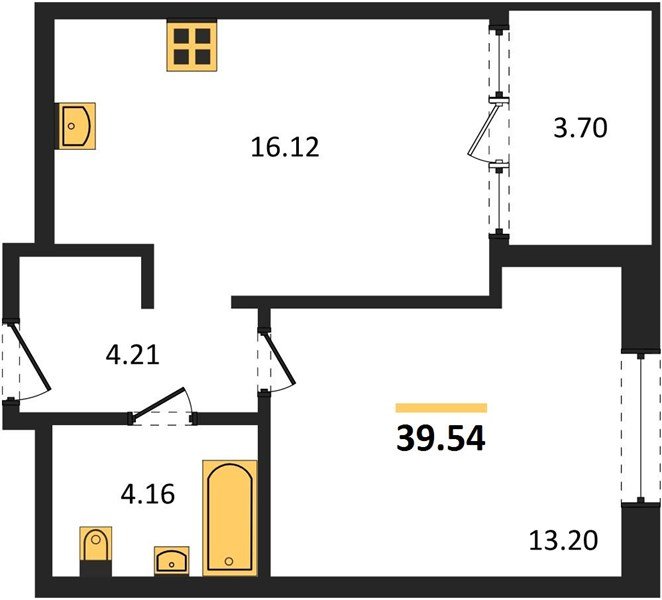 Фото №1: 1-комнатная квартира 39 м² - Краснодар, жилой квартал Патрики