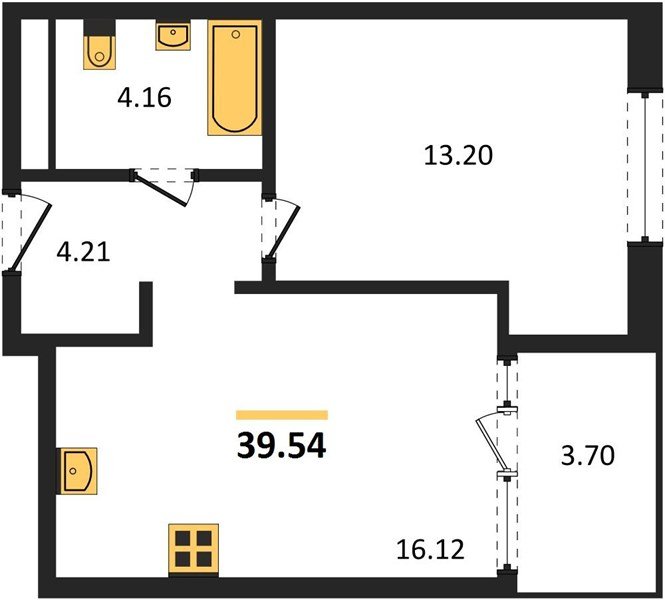 Фото №1: 1-комнатная квартира 39 м² - Краснодар, жилой квартал Патрики, 