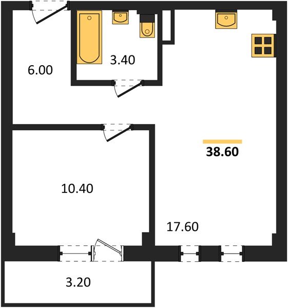 Фото №1: 1-комнатная квартира 39 м² - Краснодар, Фестивальный, мкр. Прикубанский внутригородской округ, ул. Круговая, 4/1