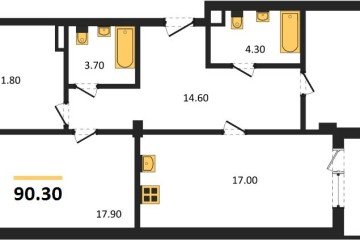 Фото №1: 3-комнатная квартира 92 м² - Краснодар, мкр. Прикубанский внутригородской округ, ул. Круговая, 4/1