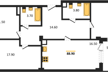 Фото №1: 3-комнатная квартира 90 м² - Краснодар, мкр. Прикубанский внутригородской округ, ул. Круговая, 4/1