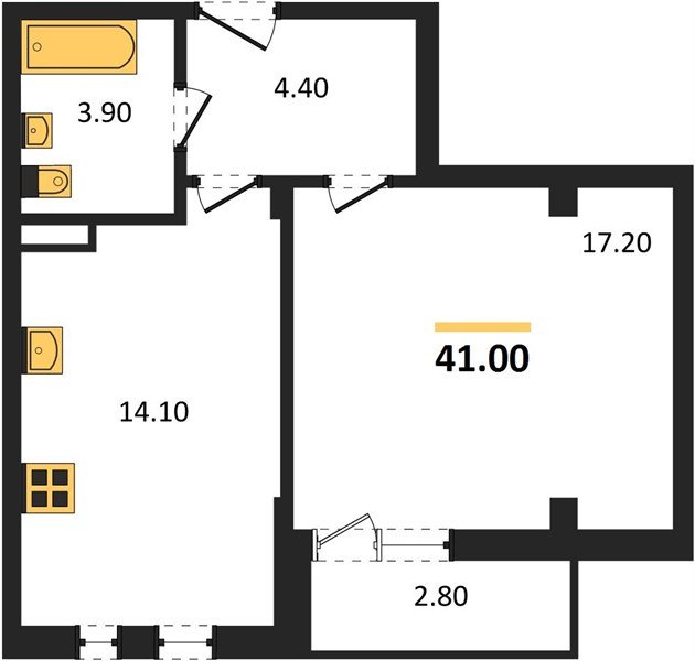 Фото №1: 1-комнатная квартира 41 м² - Краснодар, Фестивальный, мкр. Прикубанский внутригородской округ, ул. Круговая, 4/1