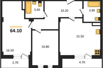 Фото №1: 2-комнатная квартира 65 м² - Краснодар, мкр. Прикубанский внутригородской округ, ул. Круговая, 4/1
