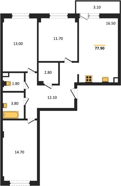 Фото №1: 3-комнатная квартира 79 м² - Краснодар, Фестивальный, мкр. Прикубанский внутригородской округ, ул. Круговая, 4/1