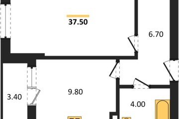 Фото №1: 1-комнатная квартира 38 м² - Краснодар, мкр. Прикубанский внутригородской округ, ул. Круговая, 4/1