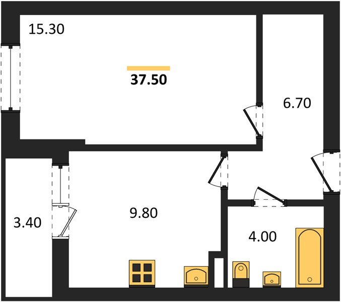 Фото №1: 1-комнатная квартира 38 м² - Краснодар, Фестивальный, мкр. Прикубанский внутригородской округ, ул. Круговая, 4/1