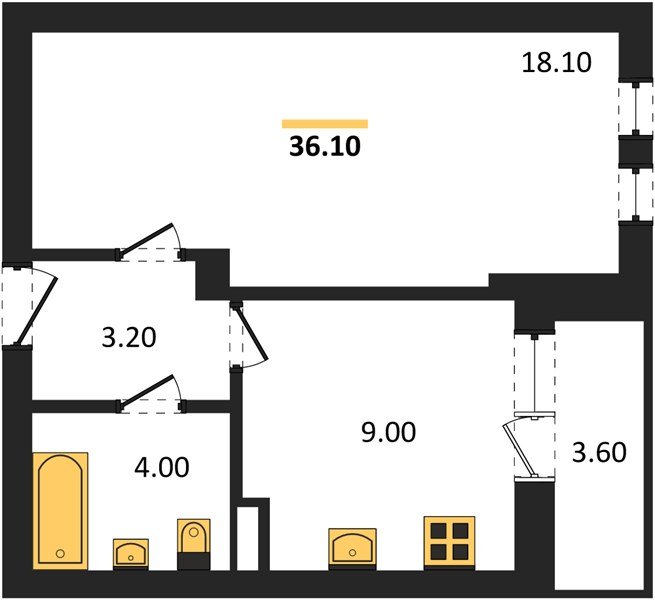 Фото №1: 1-комнатная квартира 36 м² - Краснодар, Фестивальный, мкр. Прикубанский внутригородской округ, ул. Круговая, 4/1