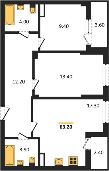 Фото №1: 2-комнатная квартира 64 м² - Краснодар, Фестивальный, мкр. Прикубанский внутригородской округ, ул. Круговая, 4/1