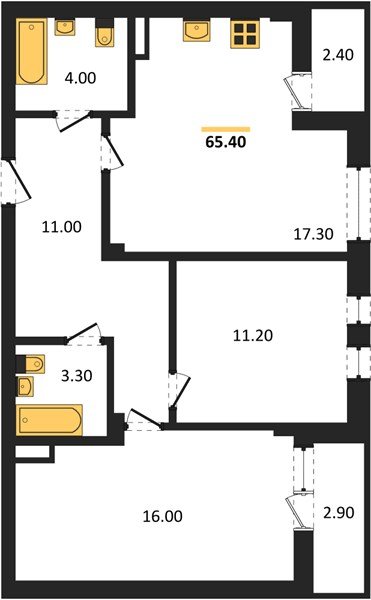 Фото №1: 2-комнатная квартира 67 м² - Краснодар, Фестивальный, мкр. Прикубанский внутригородской округ, ул. Круговая, 4/1
