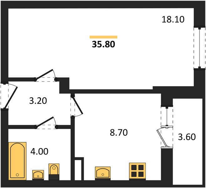 Фото №1: 1-комнатная квартира 36 м² - Краснодар, Фестивальный, мкр. Прикубанский внутригородской округ, ул. Круговая, 4/1