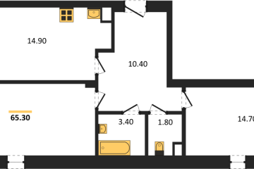Фото №1: 2-комнатная квартира 67 м² - Краснодар, мкр. Прикубанский внутригородской округ, ул. Круговая, 4/1