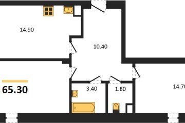 Фото №1: 2-комнатная квартира 67 м² - Краснодар, мкр. Прикубанский внутригородской округ, ул. Круговая, 4/1