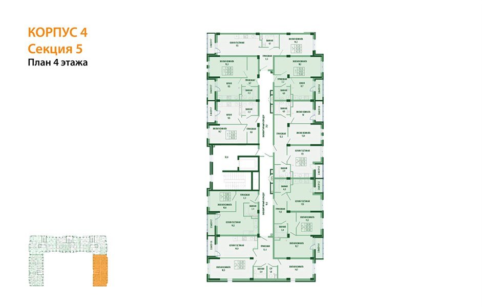 Фото №8: 2-комнатная квартира 67 м² - Краснодар, Фестивальный, мкр. Прикубанский внутригородской округ, ул. Круговая, 4/1