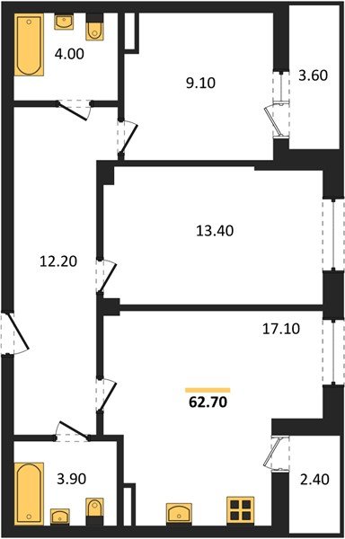 Фото №1: 2-комнатная квартира 64 м² - Краснодар, Фестивальный, мкр. Прикубанский внутригородской округ, ул. Круговая, 4/1