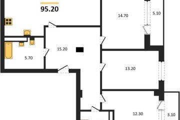 Фото №1: 3-комнатная квартира 96 м² - Краснодар, мкр. Прикубанский внутригородской округ, ул. Круговая, 4/1