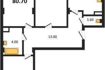 Фото №1: 3-комнатная квартира 82 м² - Краснодар, мкр. Прикубанский внутригородской округ, ул. Круговая, 4/1