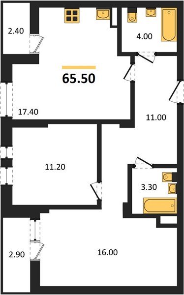 Фото №1: 2-комнатная квартира 67 м² - Краснодар, Фестивальный, ул. Круговая, 4/1
