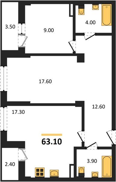 Фото №1: 2-комнатная квартира 64 м² - Краснодар, Фестивальный, ул. Круговая, 4/1
