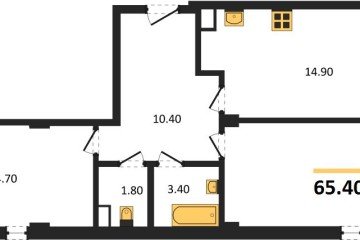 Фото №1: 2-комнатная квартира 67 м² - Краснодар, мкр. Фестивальный, ул. Круговая, 4/1