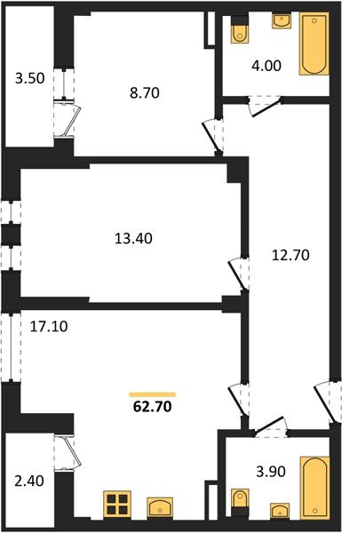 Фото №1: 2-комнатная квартира 64 м² - Краснодар, Фестивальный, ул. Круговая, 4/1