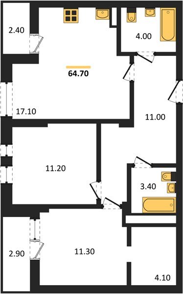Фото №1: 2-комнатная квартира 66 м² - Краснодар, Фестивальный, ул. Круговая, 4/1