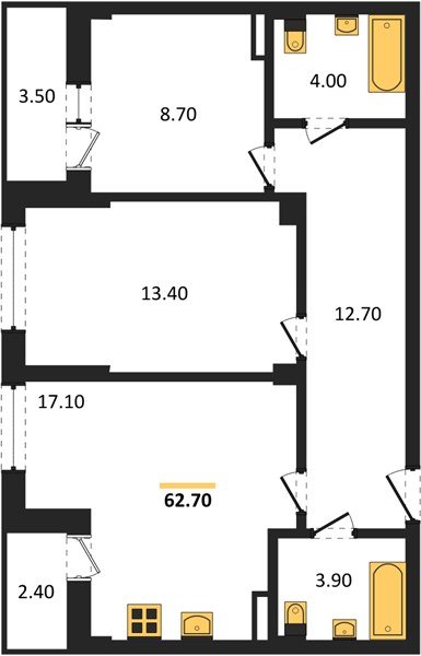 Фото №1: 2-комнатная квартира 63 м² - Краснодар, Фестивальный, ул. Круговая, 4/1