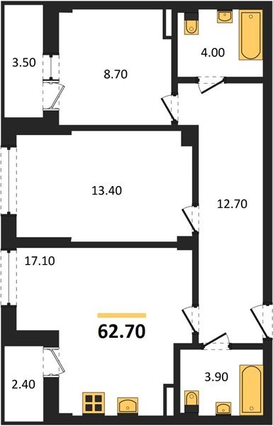Фото №1: 2-комнатная квартира 64 м² - Краснодар, Фестивальный, ул. Круговая, 4/1