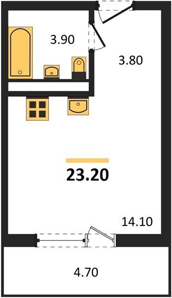 Фото №1: Студия 23 м² - Краснодар, Прикубанский внутригородской округ, мкр. жилой комплекс Лето, ул. Западный Обход, 48