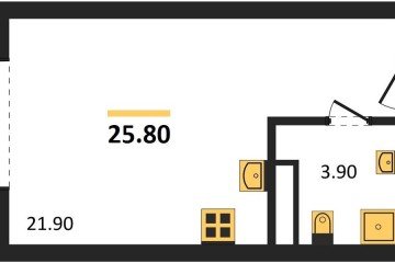 Фото №1: Студия 25 м² - Краснодар, мкр. Карасунский внутригородской округ, ул. Виктора Казанцева, 1.3лит1