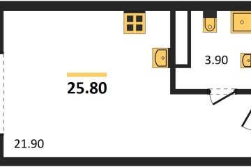 Фото №1: Студия 25 м² - Краснодар, мкр. Карасунский внутригородской округ, ул. Виктора Казанцева, 1.3лит1