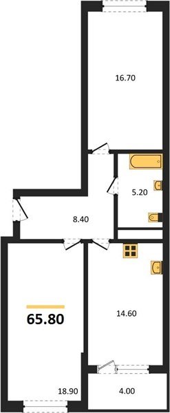 Фото №1: 2-комнатная квартира 65 м² - Краснодар, мкр. Карасунский внутригородской округ, ул. Виктора Казанцева, 1.3лит1