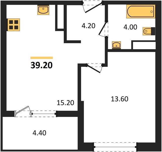 Фото №1: 1-комнатная квартира 39 м² - Краснодар, мкр. Карасунский внутригородской округ, ул. Виктора Казанцева, 1.3лит1