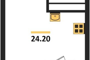 Фото №1: Студия 24 м² - Краснодар, мкр. Карасунский внутригородской округ, ул. Виктора Казанцева, 1.3лит1