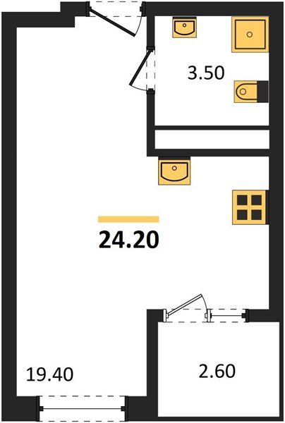 Фото №1: Студия 24 м² - Краснодар, мкр. Карасунский внутригородской округ, ул. Виктора Казанцева, 1.3лит1