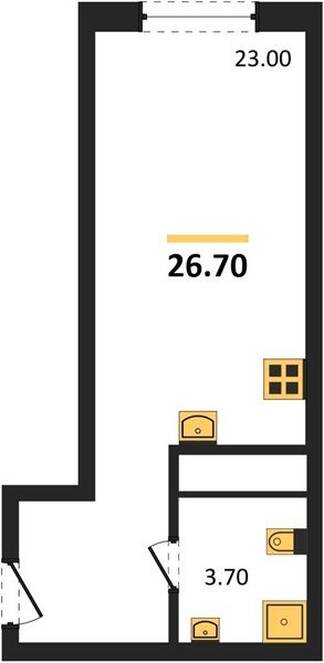 Фото №1: Студия 26 м² - Краснодар, мкр. Карасунский внутригородской округ, ул. Виктора Казанцева, 1.3лит1