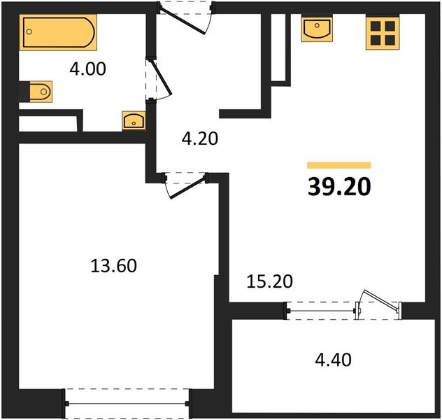 Фото №1: 1-комнатная квартира 39 м² - Краснодар, мкр. Карасунский внутригородской округ, ул. Виктора Казанцева, 1.3лит1