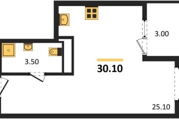Фото №1: Студия 30 м² - Краснодар, мкр. Карасунский внутригородской округ, ул. Виктора Казанцева