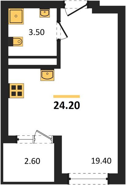 Фото №1: Студия 24 м² - Краснодар, мкр. Карасунский внутригородской округ