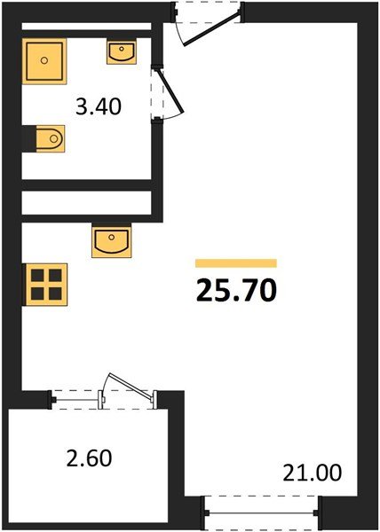 Фото №1: Студия 25 м² - Краснодар, мкр. Карасунский внутригородской округ