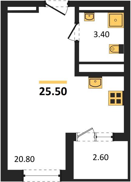 Фото №1: Студия 25 м² - Краснодар, мкр. Карасунский внутригородской округ